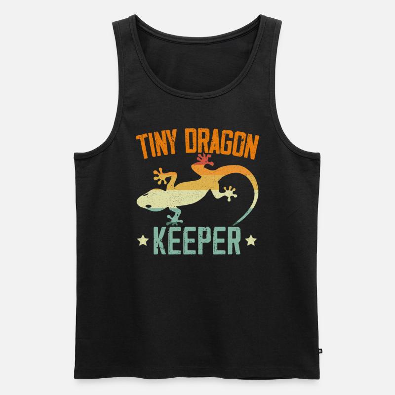 Tiny Dragon Keeper Reptile Leopard Gecko Lover - Débardeur bio Premium Homme - noir