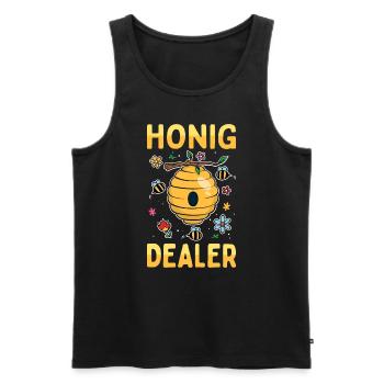 Honig Dealer Bienenzüchter Bienenflüsterer Bienen - Männer Premium Bio Tank Top - Schwarz - Vorne - Michal (187cm)