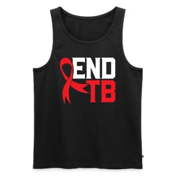End TB Tuberculose Warrior Tuberculosis Sensibilisation - Débardeur bio Premium Homme - noir - Devant - Michal (187cm)