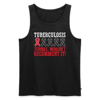 Sensibilisation à la tuberculose - Débardeur bio Premium Homme - noir - Devant - Michal (187cm)