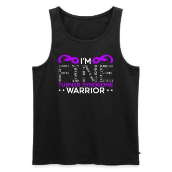 Turner Syndrome Warrior Turner Syndrome Awareness - Men's Premium Organic Tank Top - black - Front - Michal (187cm)