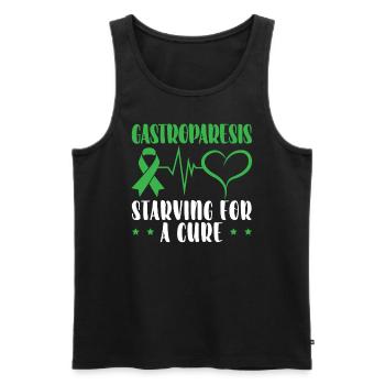 Gastroparesis Starving For A Cure Gastroparesis - Men's Premium Organic Tank Top - black - Front - AI Model Male 178 light (178cm)