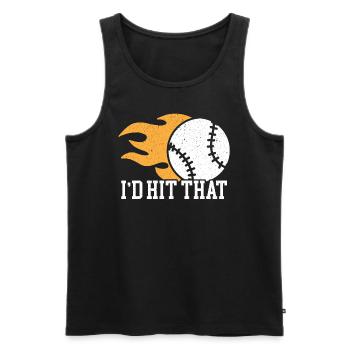 Ich würde diesen Baseballspieler Baseballtrainer schlagen - Männer Premium Bio Tank Top - Schwarz - Vorne - Michal (187cm)