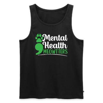 Prévention du suicide Sensibilisation à la santé mentale - Débardeur bio Premium Homme - noir - Devant - Michal (187cm)