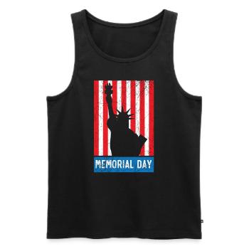 Patriotischer Veteran USA Flagge Amerikanischer Gedenktag - Männer Premium Bio Tank Top - Schwarz - Vorne - Michal (187cm)