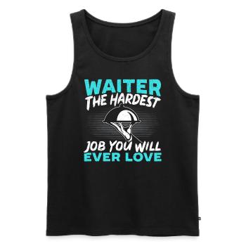 Kellner Kellnerin Barkeeper Barkeeper Barkeeper Barkeeper - Männer Premium Bio Tank Top - Schwarz - Vorne - Michal (187cm)