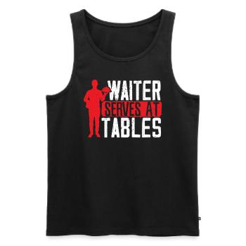 Serveur Serveuse Barman Mixologue Barman Bartending - Débardeur bio Premium Homme - noir - Devant - Michal (187cm)