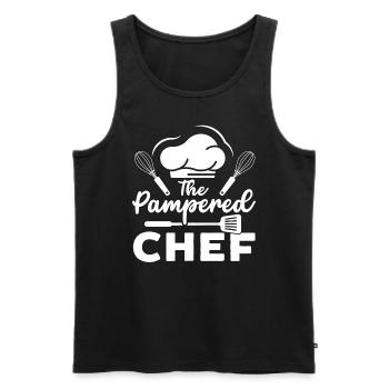 Culinaire Gangster Chef Pâtissier Cuisine Culinaire - Débardeur bio Premium Homme - noir - Devant - AI Model Male 178 light (178cm)