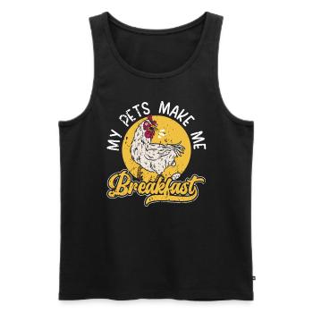 Hühnerzüchter Hühnerflüsterer Nutztier - Männer Premium Bio Tank Top - Schwarz - Vorne - Michal (187cm)