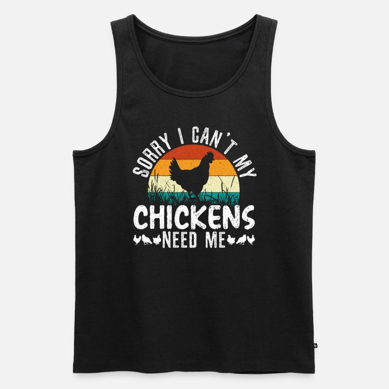 Hühnerzüchter Hühnerflüsterer Nutztier - Männer Premium Bio Tank Top - Schwarz