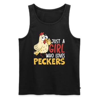 Chicken Farmer Chicken Whisperer Farm Animal - Men's Premium Organic Tank Top - black - Front - Michal (187cm)