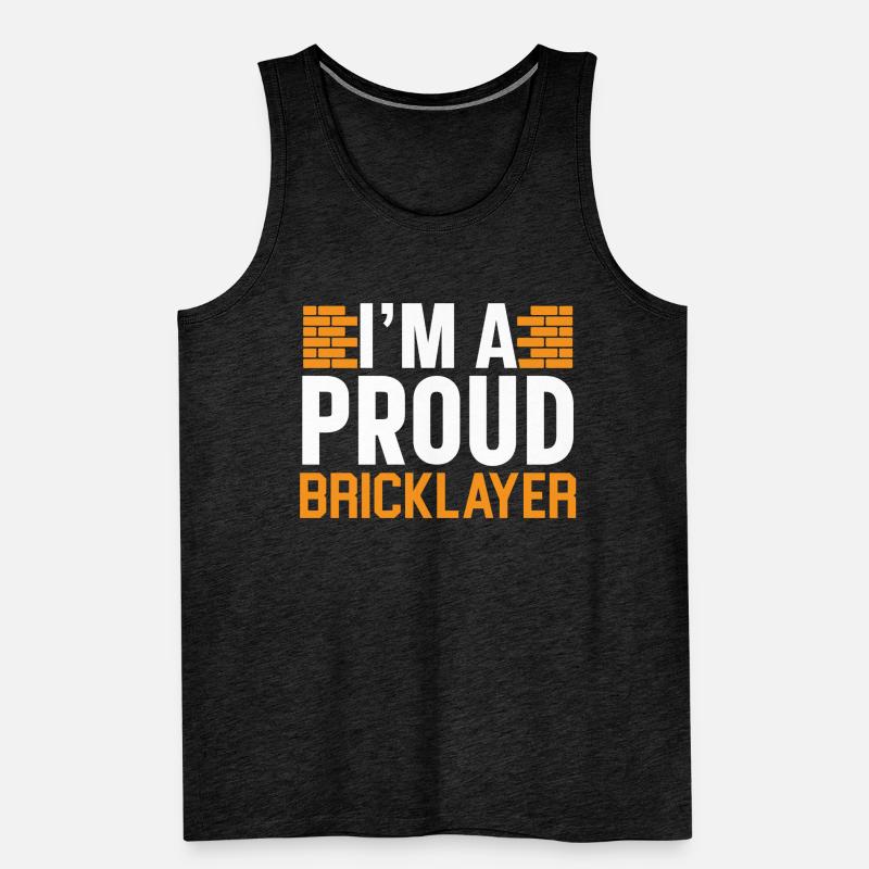 Brickie Bricks Construction Worker Bricklayer Men's Premium Organic Tank Top