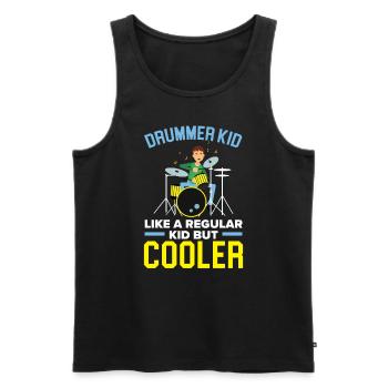 Drummer Musical Instrument Musician Drum Player - Men's Premium Organic Tank Top - black - Front - Michal (187cm)