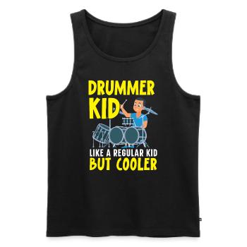 Drummer Musical Instrument Musician Drum Player - Men's Premium Organic Tank Top - black - Front - Michal (187cm)
