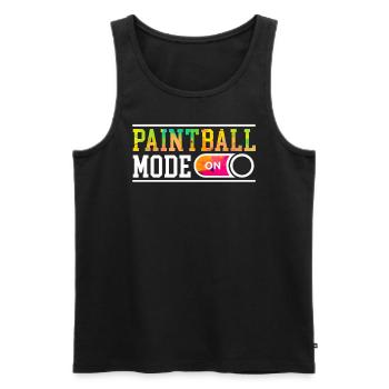 Paintball Mode On Paint Gun Paintball Paintballer - Men's Premium Organic Tank Top - black - Front - AI Model Male 178 light (178cm)