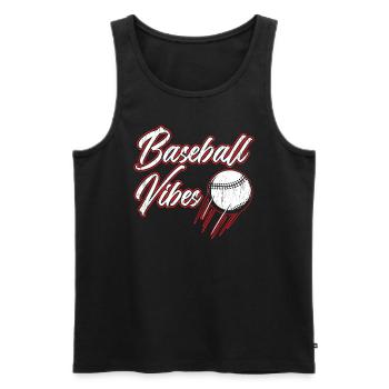 Baseball-Liebhaber Baseballspieler Baseballtrainer - Männer Premium Bio Tank Top - Schwarz - Vorne - Michal (187cm)