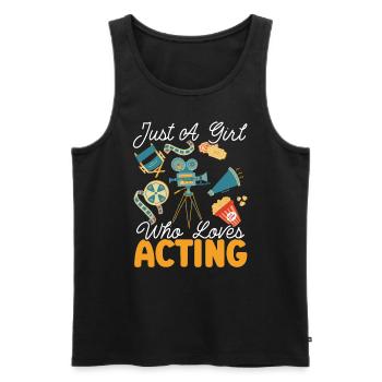 Theaterprobe Darsteller Künstler Schauspielerin Schauspieler - Männer Premium Bio Tank Top - Schwarz - Vorne - AI Model Male 178 light (178cm)