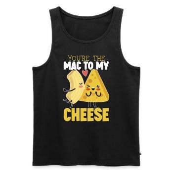 You're The Mac To My Cheese Eater Cheesy Food - Men's Premium Organic Tank Top - black - Front - Michal (187cm)