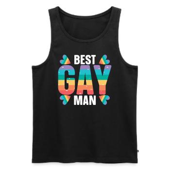 Gay Rights Rainbow Pride Month LGBTQ Gay Pride - Männer Premium Bio Tank Top - Schwarz - Vorne - AI Model Male 178 light (178cm)