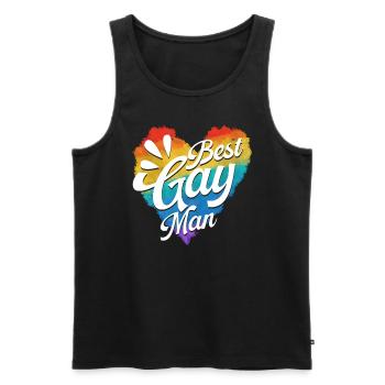 Gay Rights Rainbow Pride Month LGBTQ Gay Pride - Männer Premium Bio Tank Top - Schwarz - Vorne - AI Model Male 178 light (178cm)