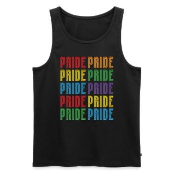 Gay Rights Rainbow Pride Month LGBTQ Pride Parade - Männer Premium Bio Tank Top - Schwarz - Vorne - AI Model Male 178 light (178cm)