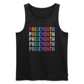 Gay Rights Rainbow Pride Month LGBTQ Pride Parade - Männer Premium Bio Tank Top - Schwarz - Vorne - AI Model Male 178 light (178cm)