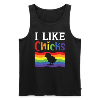 Gay Rights Rainbow Pride LGBTQ Gay Pride Parade - Männer Premium Bio Tank Top - Schwarz - Vorne - AI Model Male 178 light (178cm)