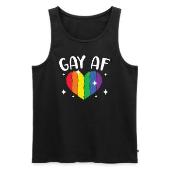 Gay Rights Rainbow Pride LGBTQ Gay Pride Parade - Männer Premium Bio Tank Top - Schwarz - Vorne - AI Model Male 178 light (178cm)