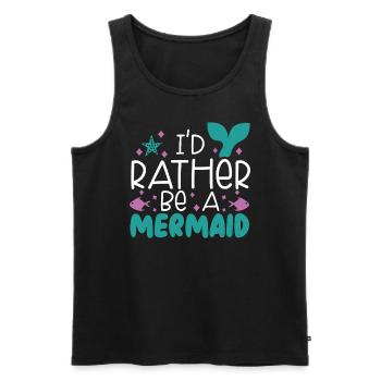 Ich wäre lieber eine Meerjungfrau Mythos Folklore Aquatisch - Männer Premium Bio Tank Top - Schwarz - Vorne - AI Model Male 178 light (178cm)
