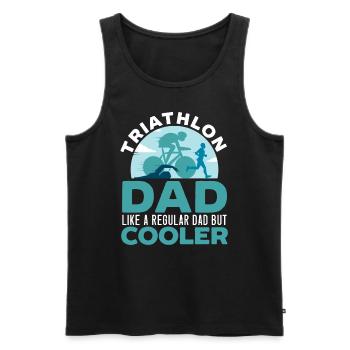 Triathlon Athlet Triathlet Schwimmen Radfahren Laufen - Männer Premium Bio Tank Top - Schwarz - Vorne - AI Model Male 178 light (178cm)