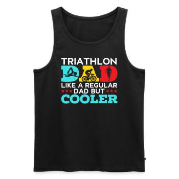 Triathlon Athlet Triathlet Schwimmen Radfahren Laufen - Männer Premium Bio Tank Top - Schwarz - Vorne - AI Model Male 178 light (178cm)