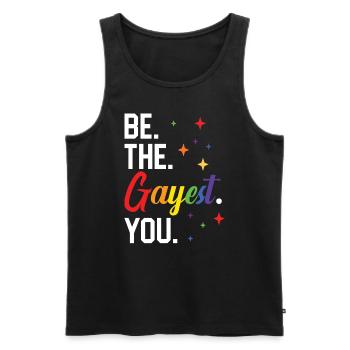 Gay Rights Rainbow Pride Month LGBTQ Gay Pride - Männer Premium Bio Tank Top - Schwarz - Vorne - Michal (187cm)