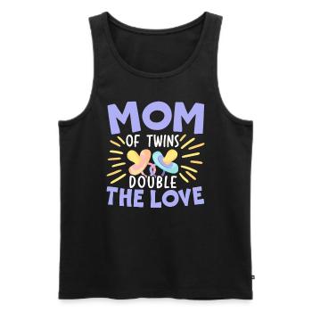 Maternité Maman Meilleure maman de tous les temps Mama Fête des mères - Débardeur bio Premium Homme - noir - Devant - Michal (187cm)