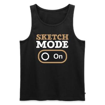 Skizzieren Zeichnen Kritzeln Zeichnen Zeichner - Männer Premium Bio Tank Top - Schwarz - Vorne - AI Model Male 178 light (178cm)