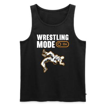 Wrestling Fan Wrestler Wrestle Grappling Wrestling - Men's Premium Organic Tank Top - black - Front - AI Model Male 178 light (178cm)