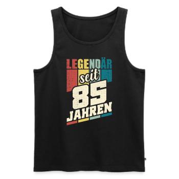 85. Geburtstag Legendär Seit 85 Jahren Legende 85 - Männer Premium Bio Tank Top - Schwarz - Vorne - AI Model Male 178 light (178cm)