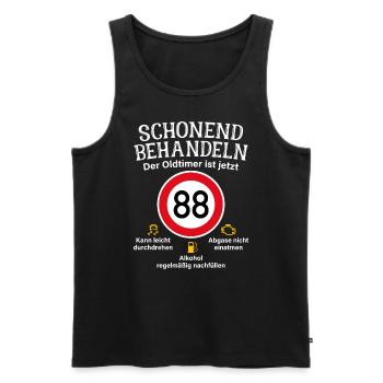 88. Geburtstag Schonend Behandeln Oldtimer Ist 88 - Männer Premium Bio Tank Top - Schwarz - Vorne - Michal (187cm)