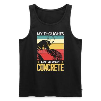 Cement Mixer Truck Driver Job Construction Worker - Men's Premium Organic Tank Top - black - Front - AI Model Male 178 light (178cm)