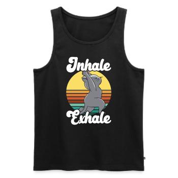 Yoga Meditation Fitness Workout Yoga Instructor - Men's Premium Organic Tank Top - black - Front - AI Model Male 178 light (178cm)
