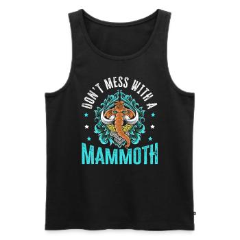 Mammouth Elephant Wildlife Extinct Animal Lover Lover - Débardeur bio Premium Homme - noir - Devant - AI Model Male 178 light (178cm)