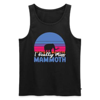 Mammouth Elephant Wildlife Extinct Animal Lover Lover - Débardeur bio Premium Homme - noir - Devant - AI Model Male 178 light (178cm)