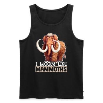 Mammouth Elephant Wildlife Extinct Animal Lover Lover - Débardeur bio Premium Homme - noir - Devant - AI Model Male 178 light (178cm)