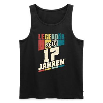 17. Geburtstag Legendär Seit 17 Jahren Legende 17 - Männer Premium Bio Tank Top - Schwarz - Vorne - AI Model Male 178 light (178cm)