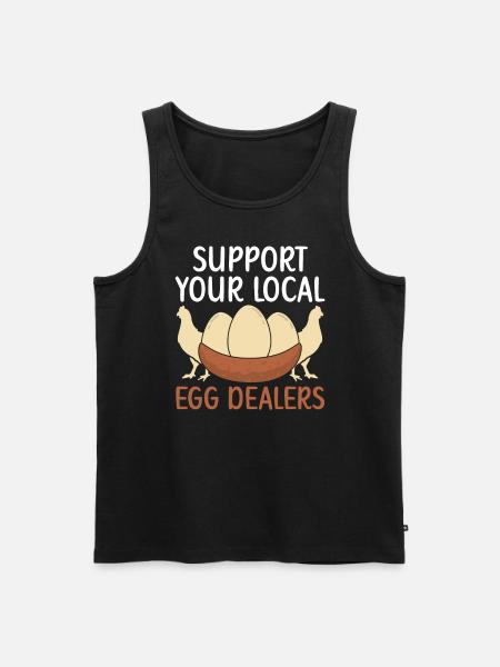 Hühnerbauer Hühnerflüsterer Bauernhoftier - Männer Premium Bio Tank Top - Schwarz