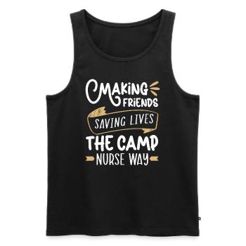 Camp Krankenschwester Camping Krankenschwester Krankenschwester Camper - Männer Premium Bio Tank Top - Schwarz - Vorne - Michal (187cm)