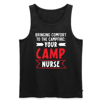 Camp Krankenschwester Camping Krankenschwester Krankenschwester Camper - Männer Premium Bio Tank Top - Schwarz - Vorne - AI Model Male 178 light (178cm)