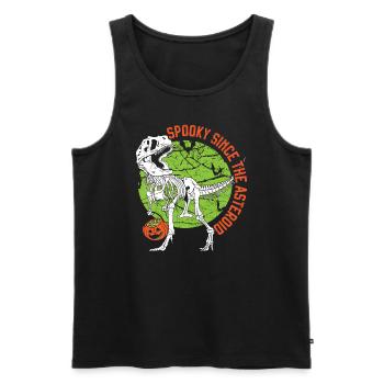 Dinosaur Halloween Trick Or Treat Dino Lover - Men's Premium Organic Tank Top - black - Front - Michal (187cm)