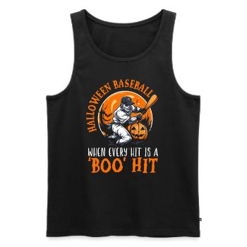 Baseball Halloween Trick Or Treat Baseball Player - Men's Premium Organic Tank Top - black - Front - Michal (187cm)