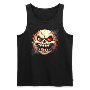 Baseball Halloween Trick Or Treat Baseball Player - Men's Premium Organic Tank Top - black - Front - Michal (187cm)