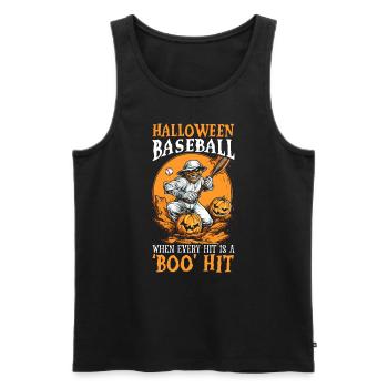 Baseball Halloween Trick Or Treat Baseball Player - Men's Premium Organic Tank Top - black - Front - Michal (187cm)